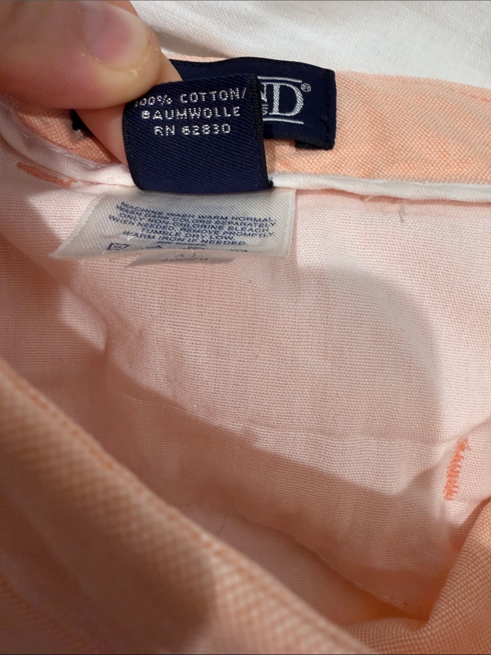 Land’s End Women’s Peach Casual Cotton High Waisted Shorts, 14 Regular - Picture 4 of 5
